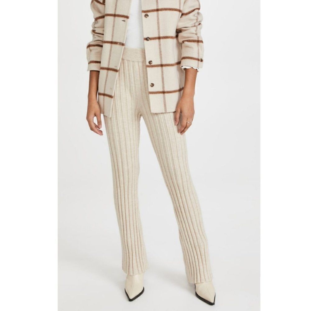 Anine Bing 100% Wool Ribbed Val Pants Size Medium